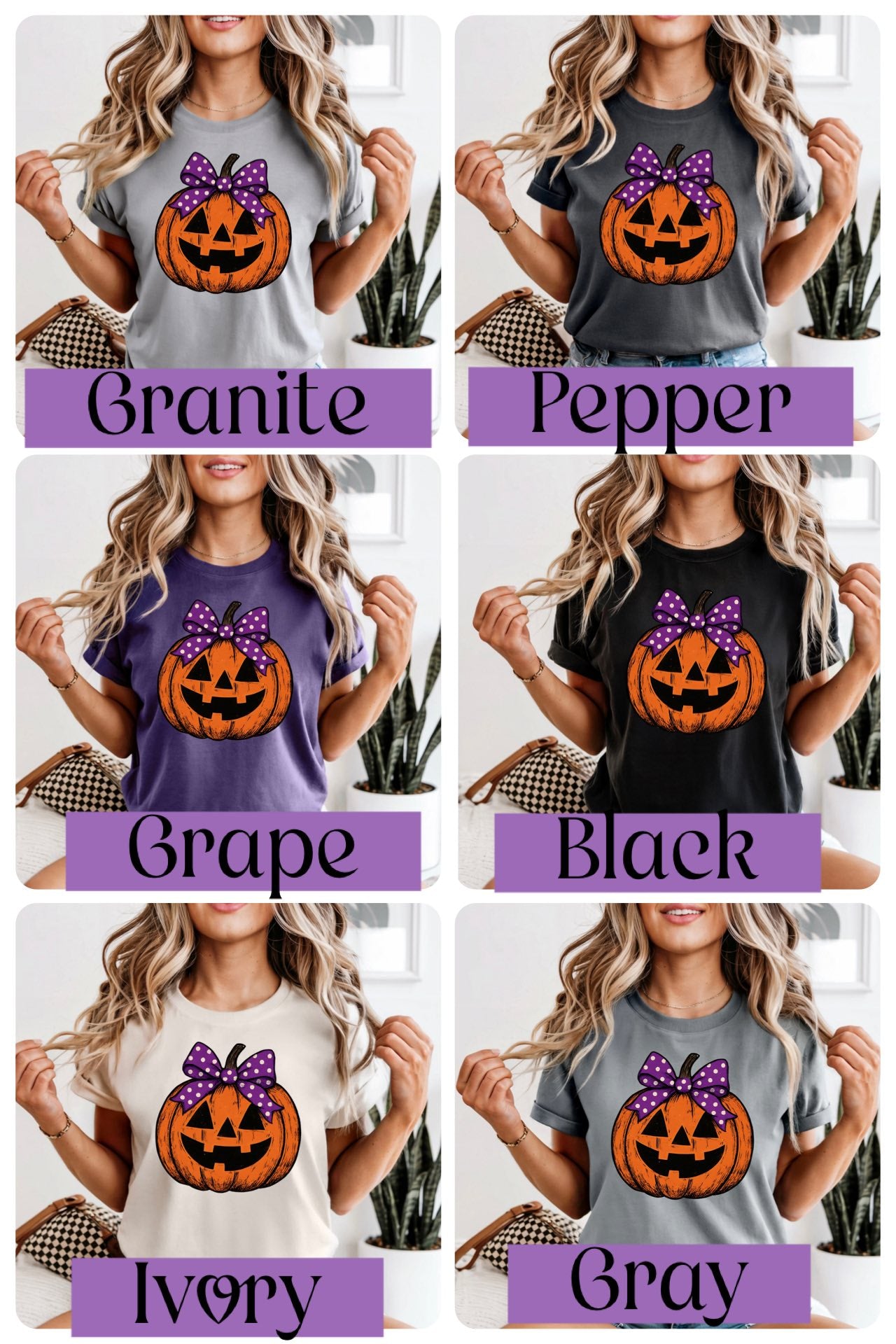 PREPPY PUMPKIN ON PEPPER= COMFORT COLOR T-SHIRT RTS