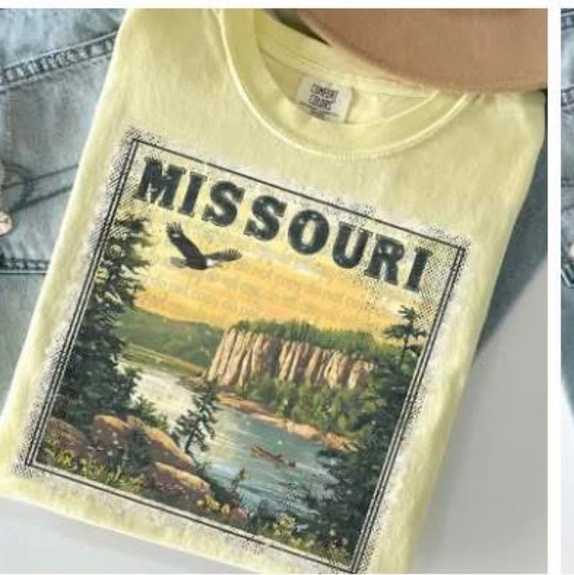 MISSOURI "Stamp" State T-shirt- Comfort Colors
