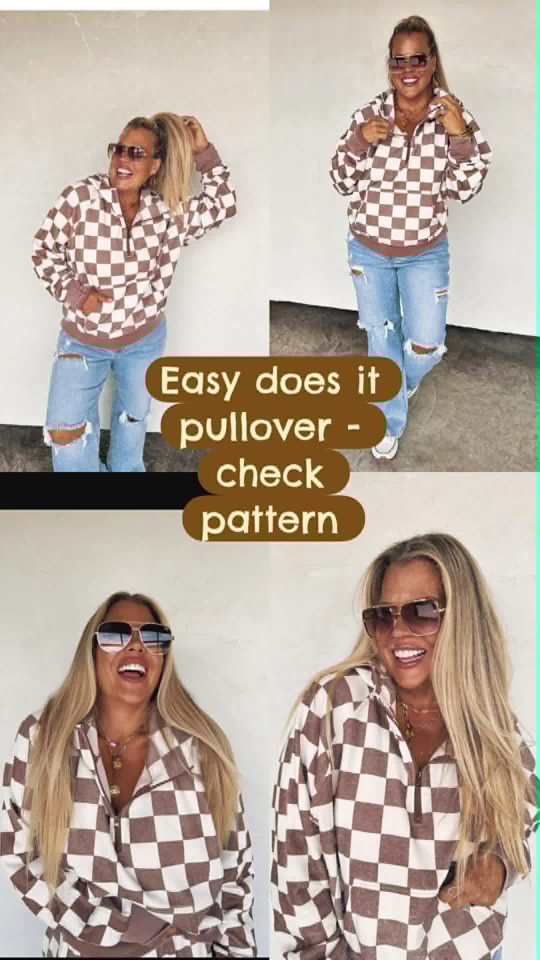 BLAKELEY QUATER ZIP PULL OVER CAMO AND CHECK 1X