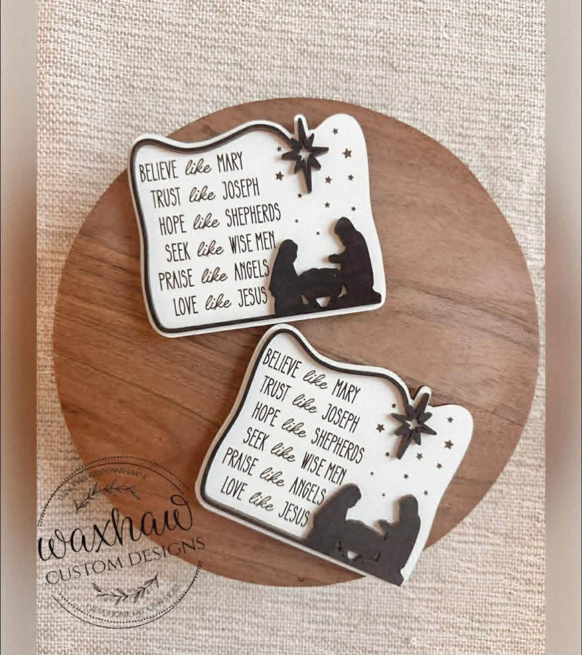 BELIEVE LIKE MARY.... ORNAMENT/MAGNET