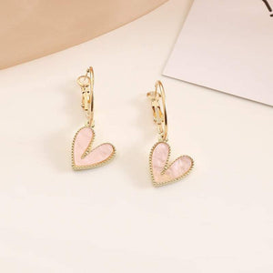 Girls heart drop earrings- rts