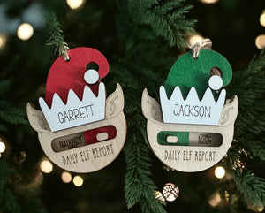 Naughty/Nice Elf Ornament- Laser