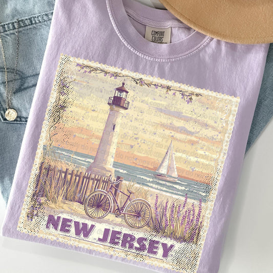 New Jersey   "Stamp" State T-shirt- Comfort Colors