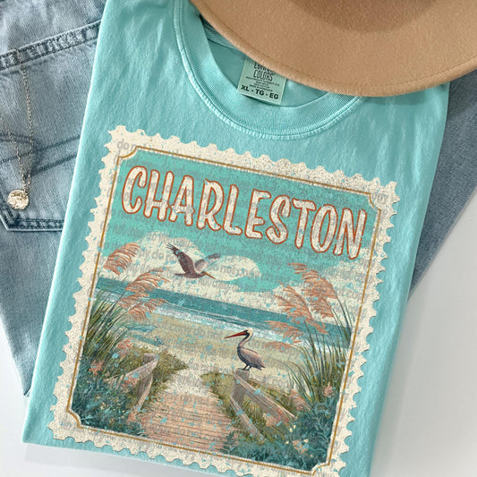 Charleston  "Stamp" T-shirt- Comfort Colors