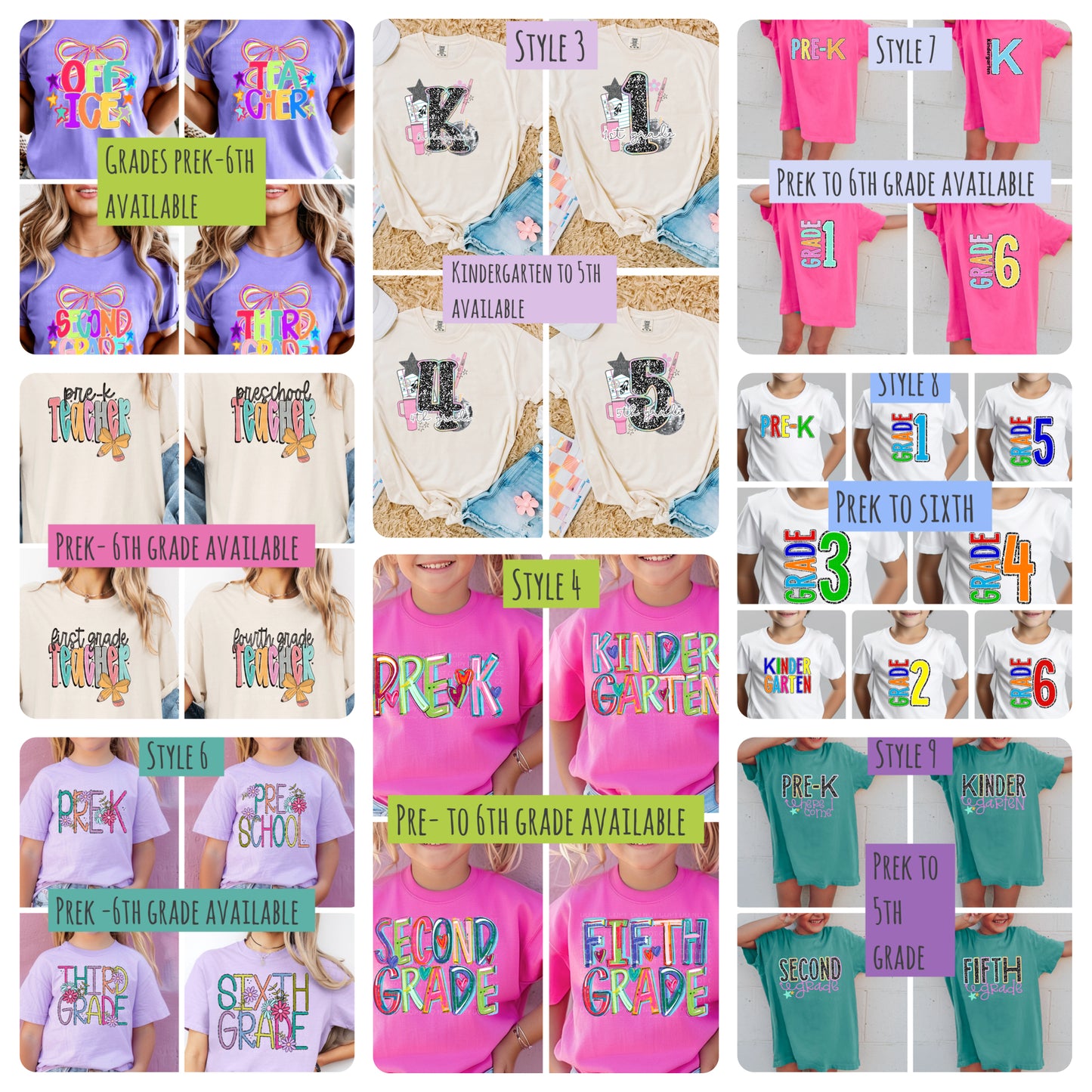 BACK TO SCHOOL TEES -  COMFORT COLORS