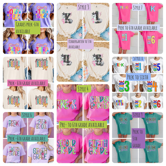 BACK TO SCHOOL TEES -  COMFORT COLORS
