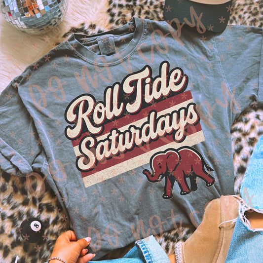 ULTRA VINTAGE COLLEGE -T-Shirts/SWEATSHIRT -  ROLL TIDE SATURDAYS