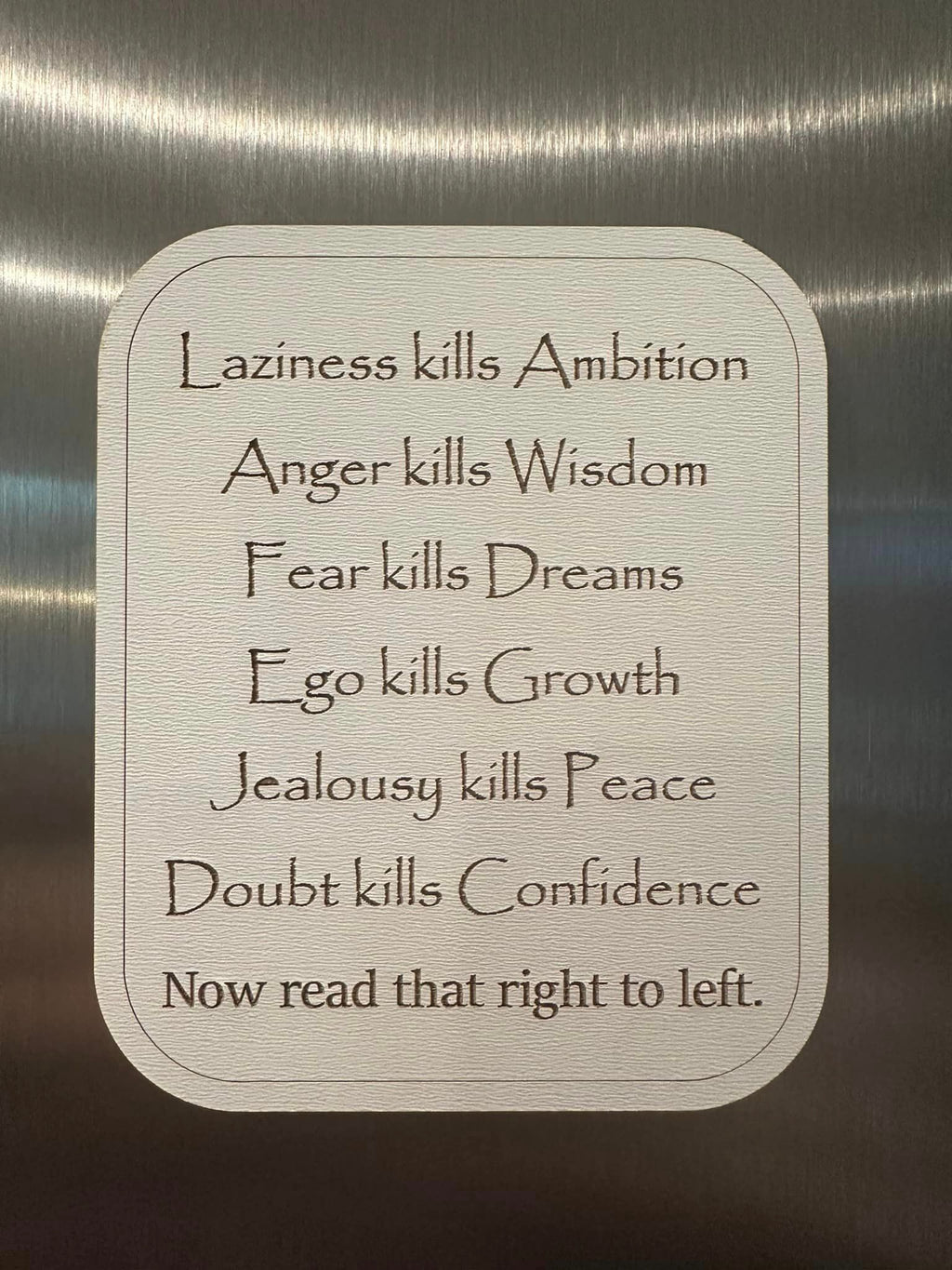 Inspirational Magnet - laser