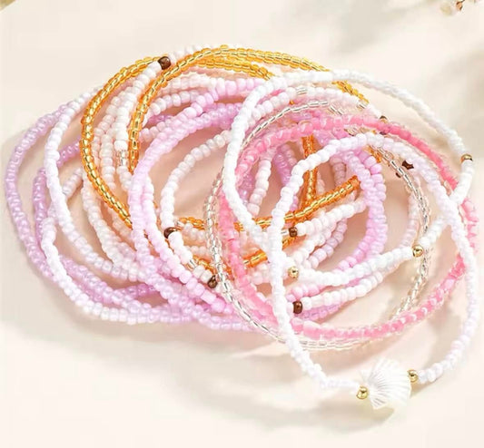 Beachy/Preppy 17 pc. bracelet set  RTS