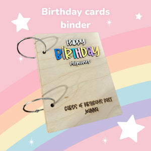 Bithday Cards/Pictures Binder - laser