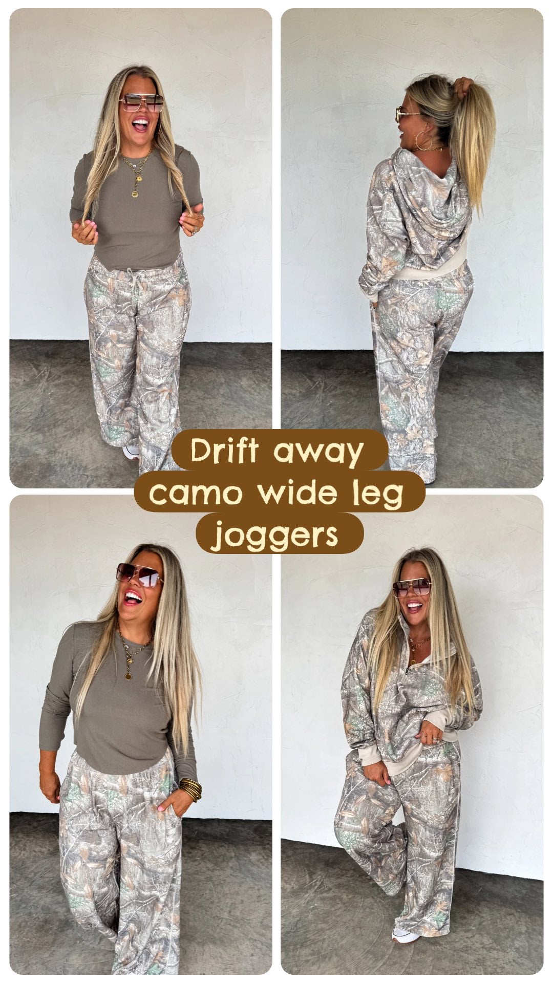 BLAKELEY- CAMO DRIFT AWAY JOGGERS  ETA  LATE AUGUST/ EARLY SEPT
