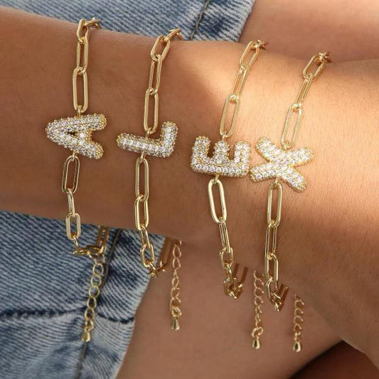 BUBBLE RHINESTONE LINKED/CHAIN  BRACELETS   ETA 2/3 WEEKS