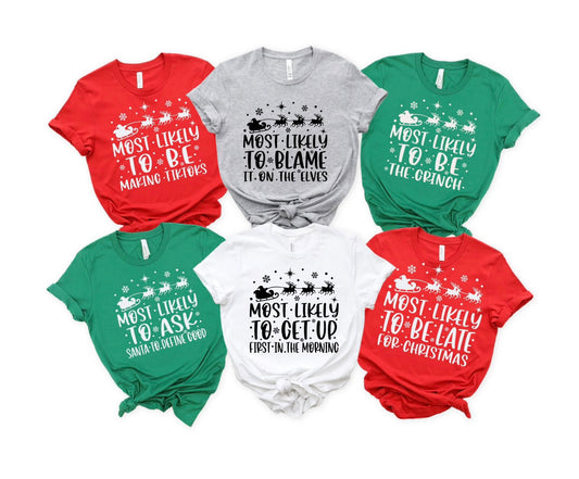 FAMILY CHRISTMAS TEES-CANVAS