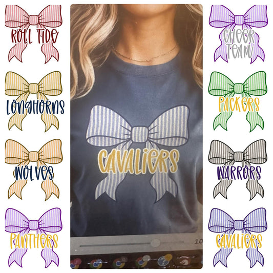 SEERSUCKER BOWS- SWEATSHIRTS