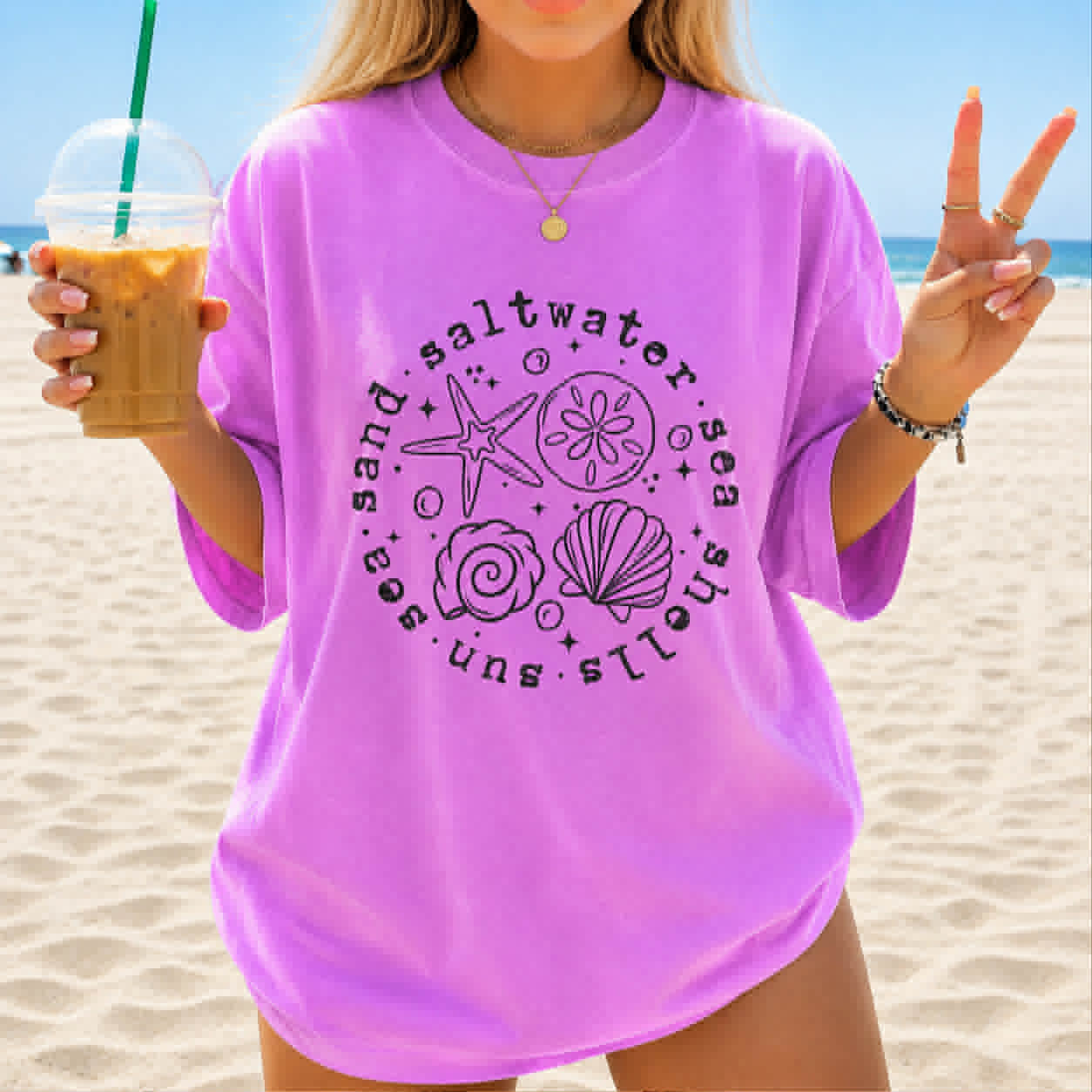 SALTWATER- SEA- SHELLS- TEES