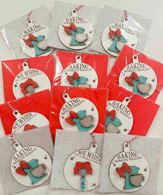 BAKERS ORNAMENTS     NOT GIFTWRAPPED AS SHOWN