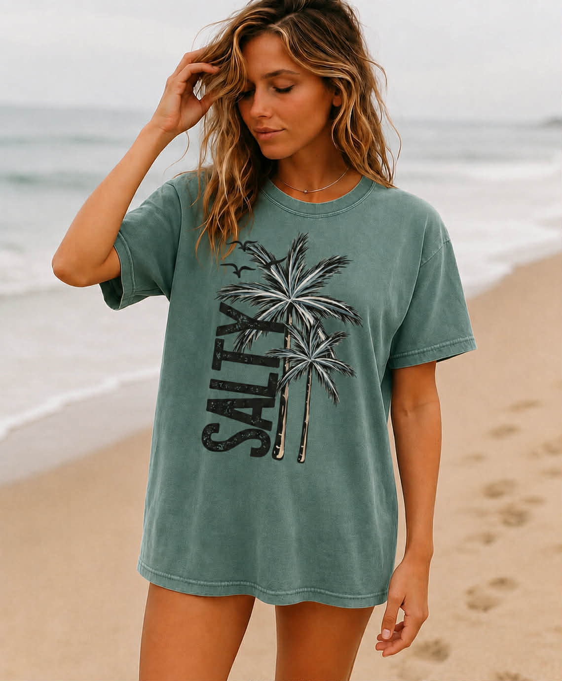 SALTY PALM TREE TEES- COMFORT COLORS