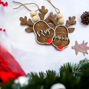 Personalized Reindeer ornaments- laser
