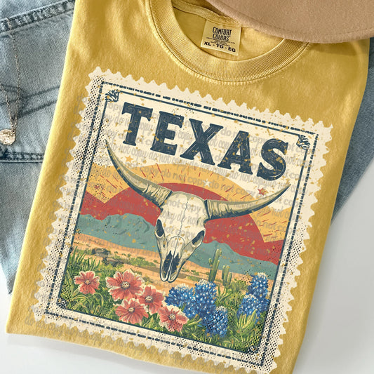 Texas "Stamp"State T-shirt- Comfort Colors