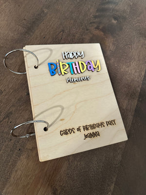 Bithday Cards/Pictures Binder - laser