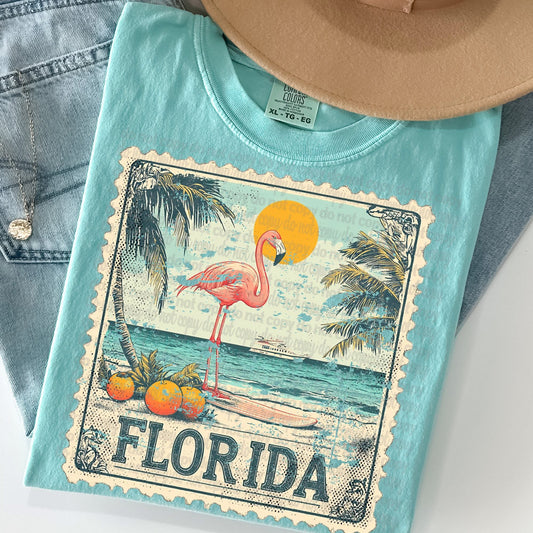 Florida    "Stamp" State T-shirt- Comfort Colors