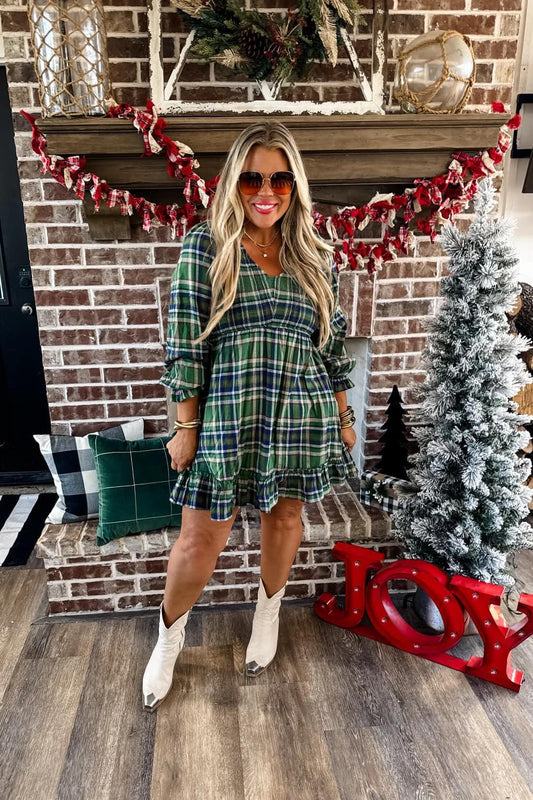 JODIFL PLAID DRESS- RTS