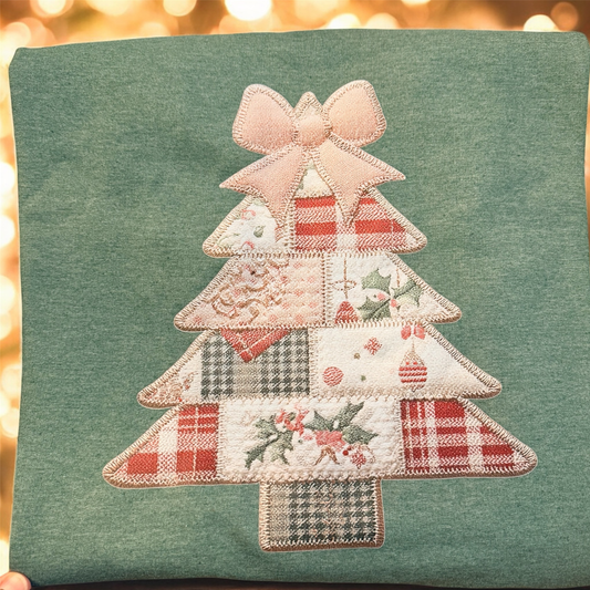 FAUX PATCH= SMOOTH PRINT- SWEATSHIRT- RTS