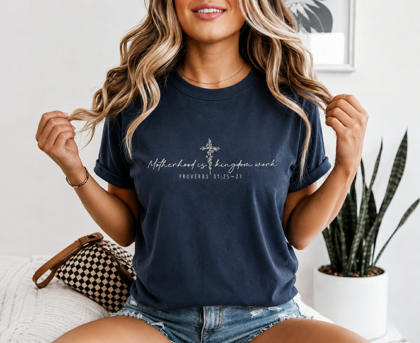 MOTHERHOOD IS KINGDOM WORK TEES- COMFORT COLOR