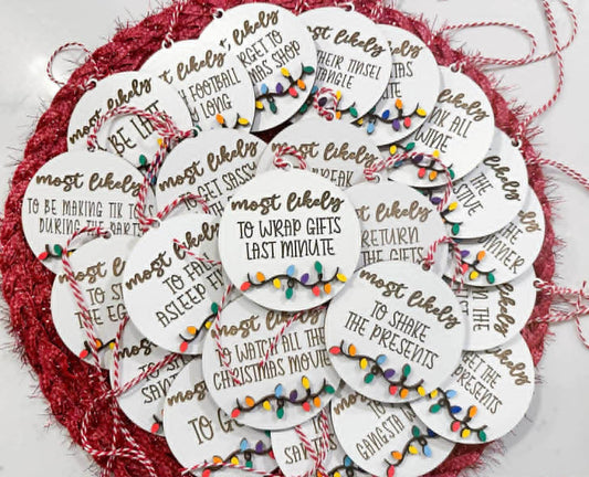 MOST LIKELY TO..... FUN FAMILY GET TOGETHER FUN GIFT-  WHITE ELEPHANT