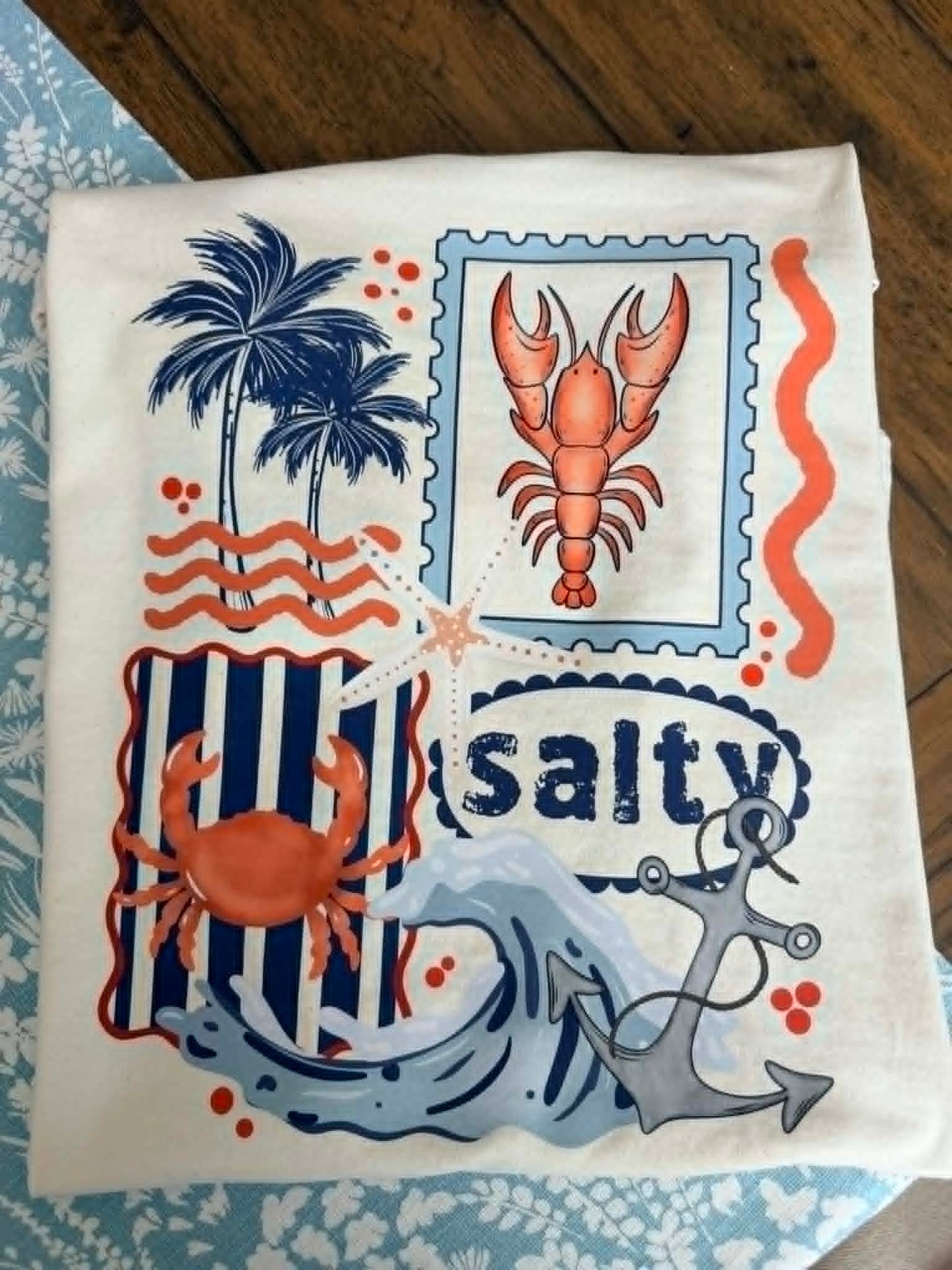 SALTY COLLAGE TEES-  FRONT/BACK DESIGN