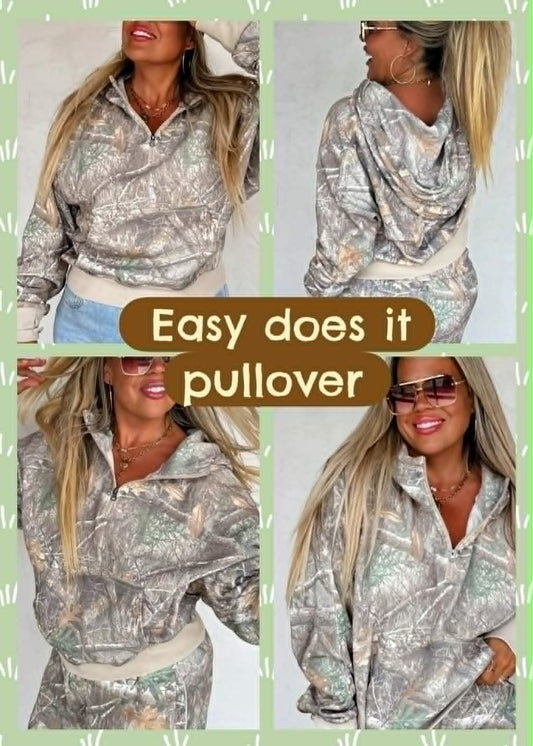 BLAKELEY QUATER ZIP PULL OVER    CAMO AND CHECK   1X