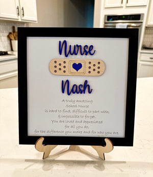 Personalized Nurse Sign (laser)