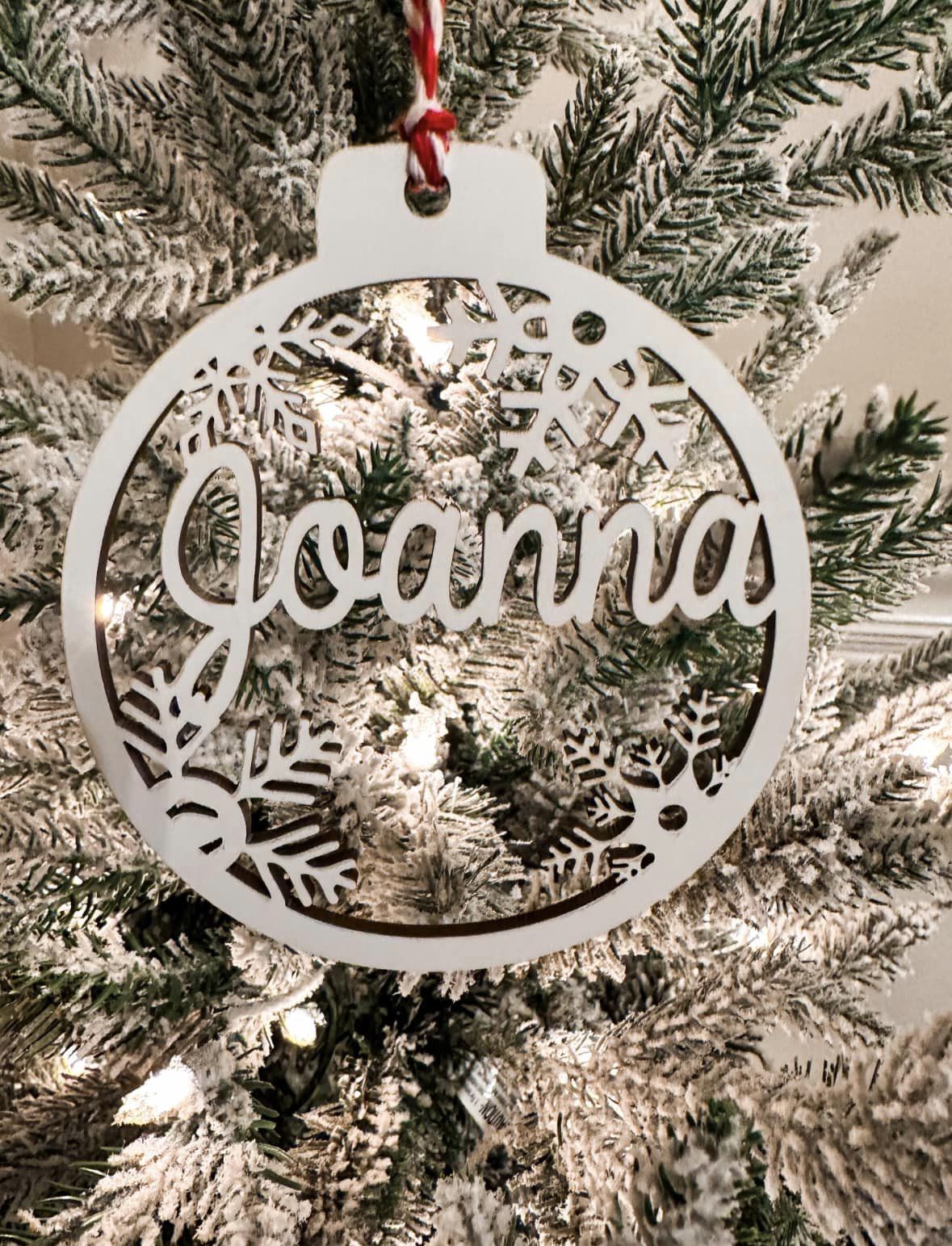 Personalized Name Snowflake Ornament laser