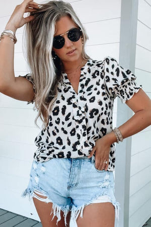 Lizzy Leopard Tops   - rts