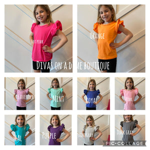 sizes 5t and 6 ----Flutter tops-eta 4 weeks