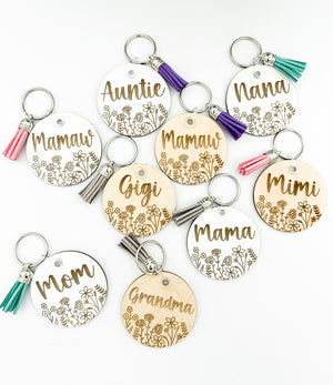 Mother's Day Personalized Key Chains- laser