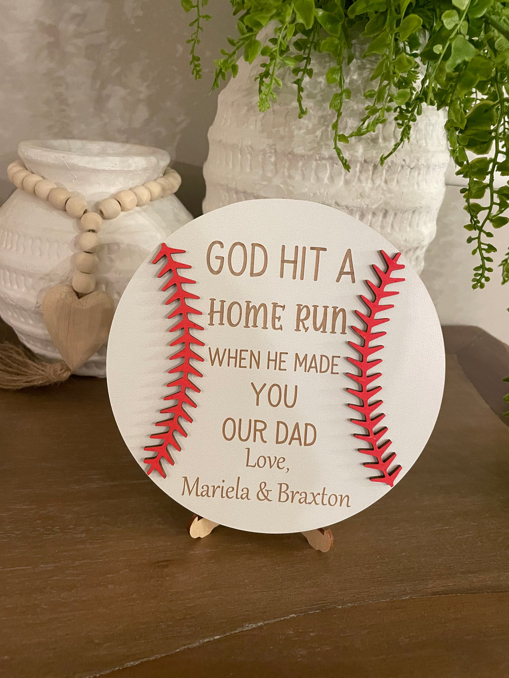 FATHERS DAY Sport sign- PERSONALIZED- LASER