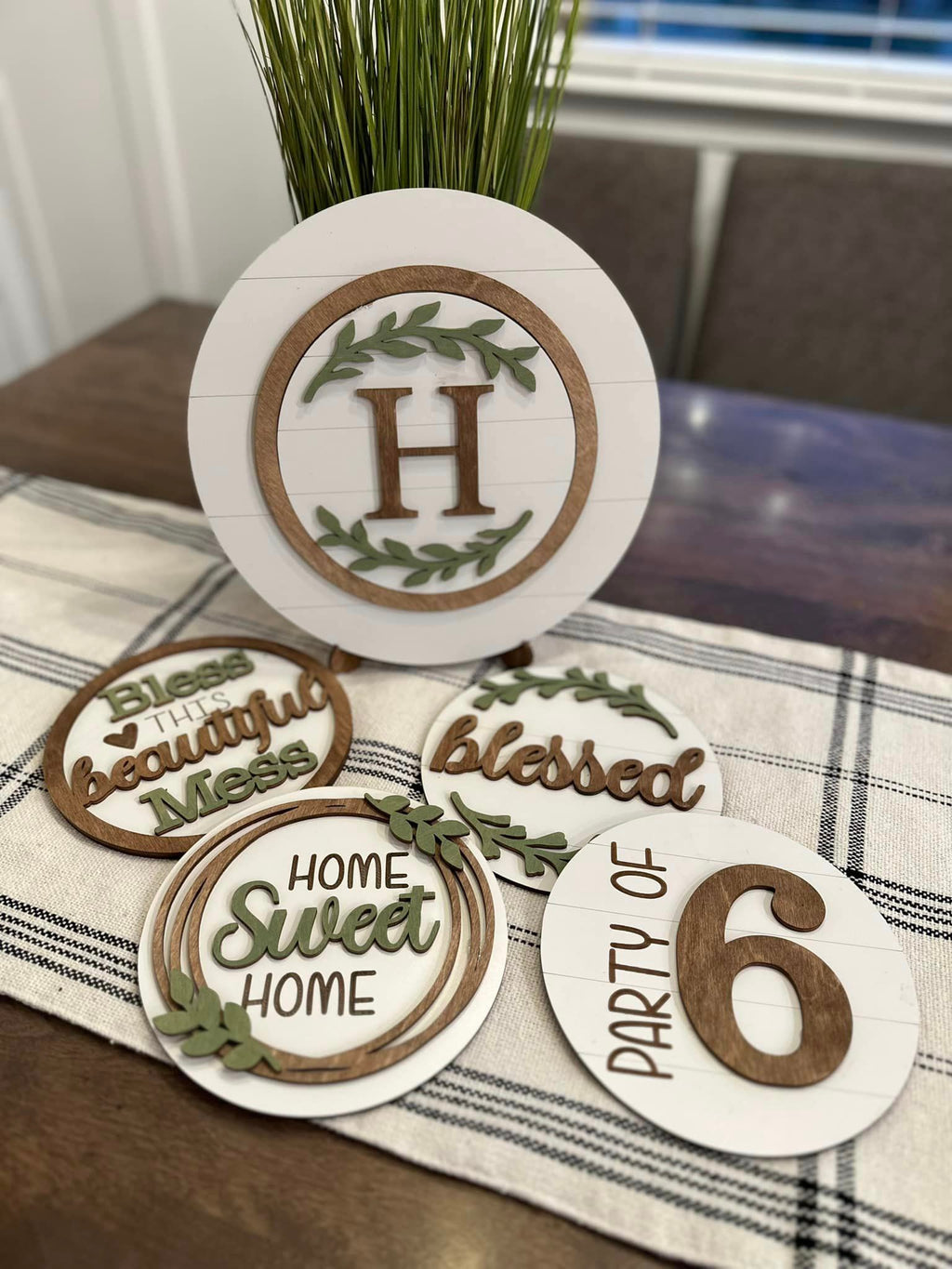 Home Sweet Home Interchangeable sign with 5 rounds (laser)
